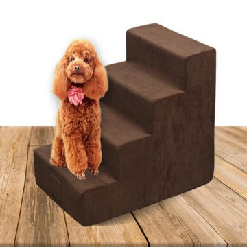 Pet Stair Ladder – Foldable Dog Steps for Beds, Sofas & Cars, Anti-Slip Design