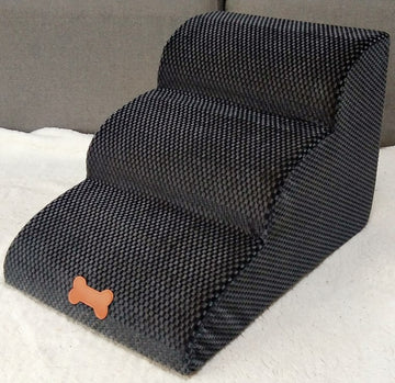 Removable & Washable Sponge Pet Stairs – Soft 3-Step Ladder for Small Dogs & Cats