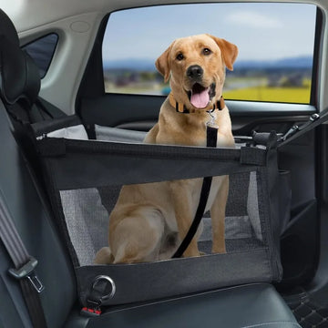 Portable Dog Car Seat – Waterproof Pet Carrier with Safety Mesh for Travel