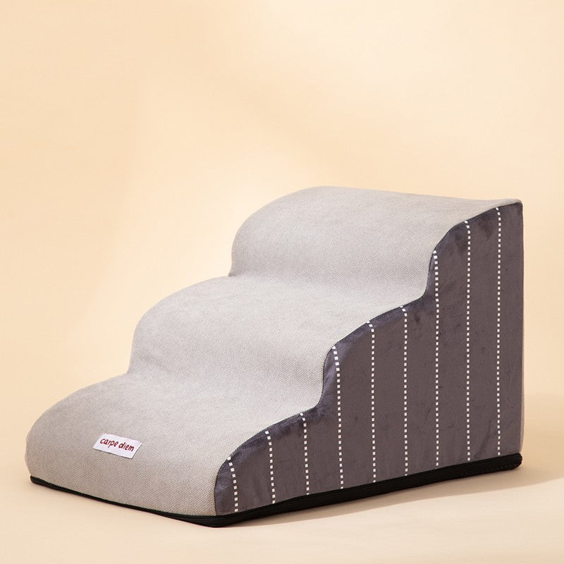 Removable Sponge Pet Stairs – Soft, Foldable Steps with Non-Slip Cover for Small Dogs & Cats
