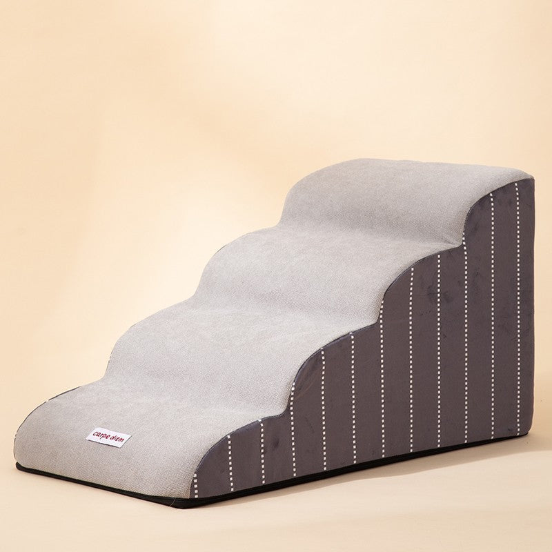 Removable Sponge Pet Stairs – Soft, Foldable Steps with Non-Slip Cover for Small Dogs & Cats