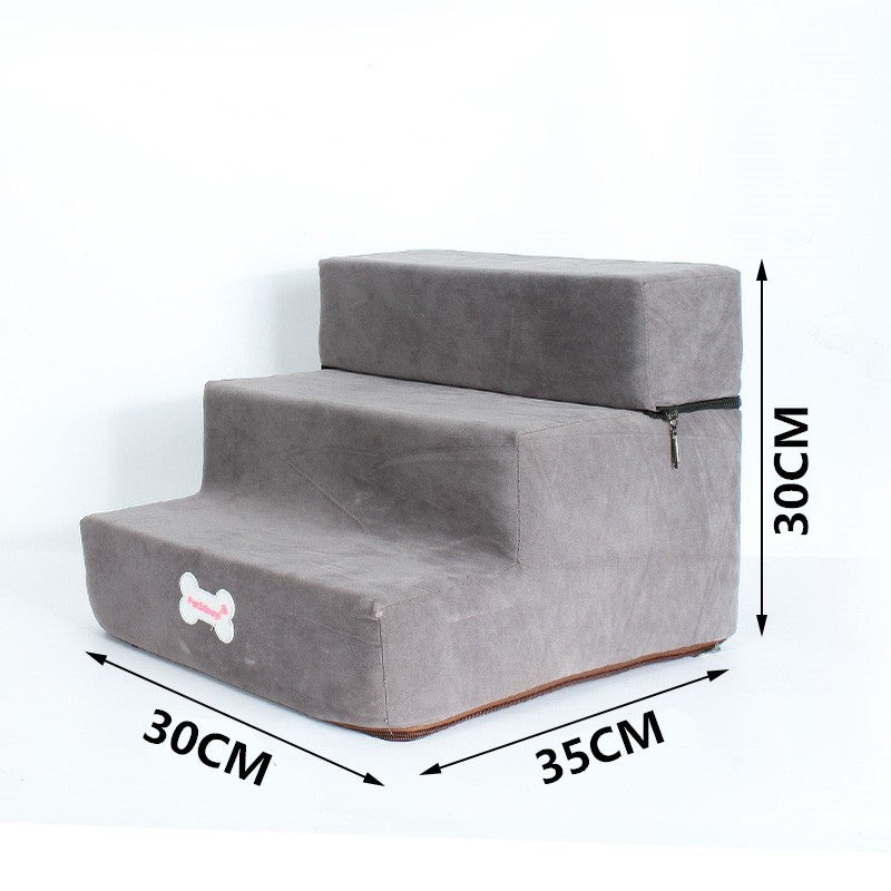 3-Step Indoor Pet Climbing Stairs – Non-Slip, Lightweight Steps for Dogs & Cats