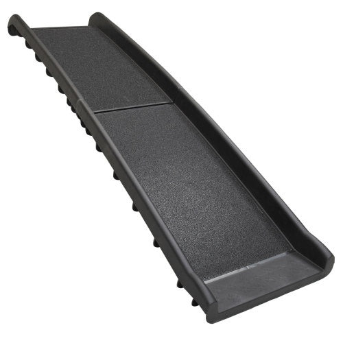 Portable Bi-Fold Pet Ramp Ladder – Black, Rugged Ramp for Trucks, SUVs & Dirt Bikes
