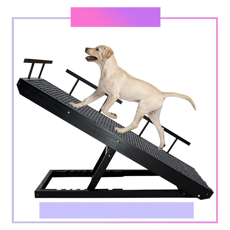 Foldable Car Pet Ramp Ladder – Multi-Step Dog & Cat Climbing Aid for SUVs & Trucks