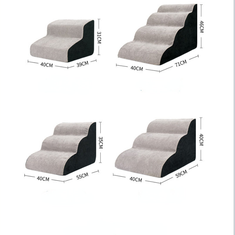 Home Pet Wave Dog Ramp Stairs – Anti-Slip Fabric, Wavy Design for Safe Climbing