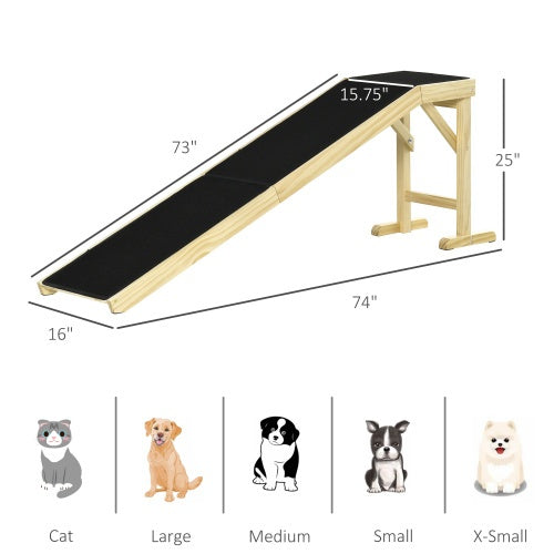 Pet Ramp for Dogs – Non-Slip Carpet Surface with Top Platform for Easy Access to Beds & Sofas