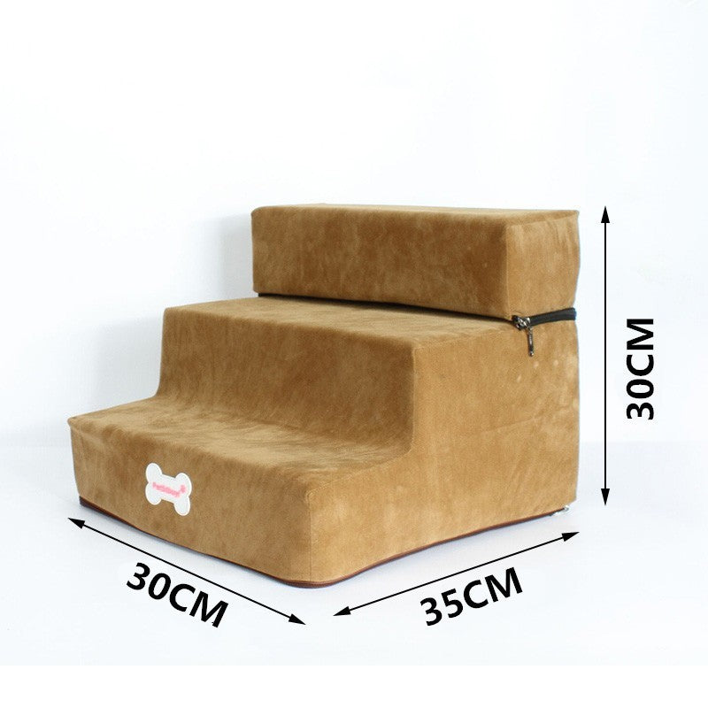 3-Step Indoor Pet Climbing Stairs – Non-Slip, Lightweight Steps for Dogs & Cats