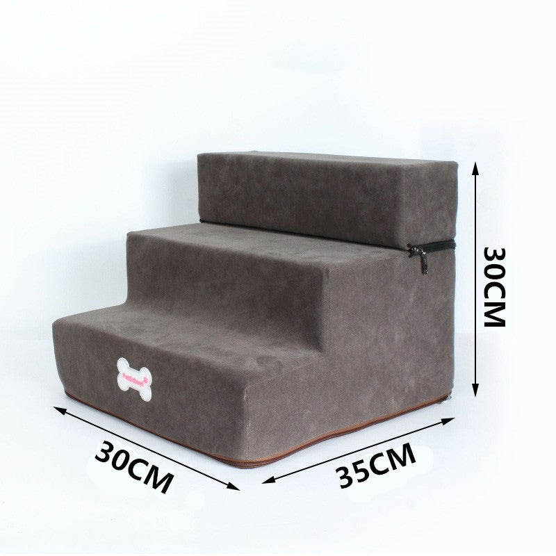 3-Step Indoor Pet Climbing Stairs – Non-Slip, Lightweight Steps for Dogs & Cats