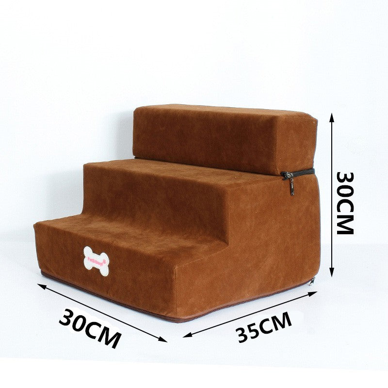 3-Step Indoor Pet Climbing Stairs – Non-Slip, Lightweight Steps for Dogs & Cats