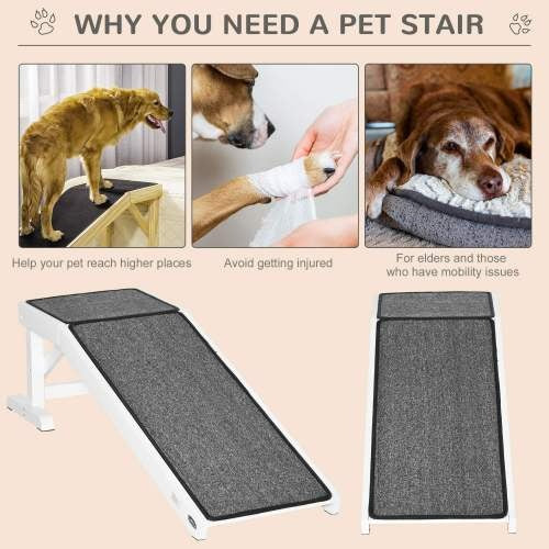 Pet Ramp for Dogs – Non-Slip Carpet with Top Platform, Ramp for Dog Bed & Sofa