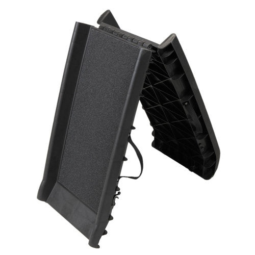 Portable Bi-Fold Pet Ramp Ladder – Black, Rugged Ramp for Trucks, SUVs & Dirt Bikes