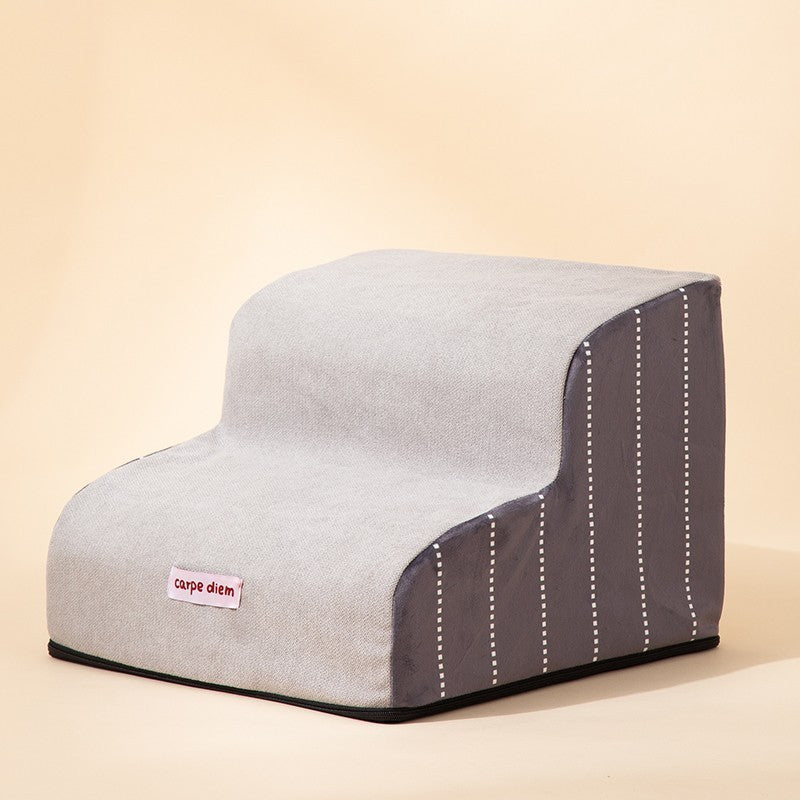 Removable Sponge Pet Stairs – Soft, Foldable Steps with Non-Slip Cover for Small Dogs & Cats