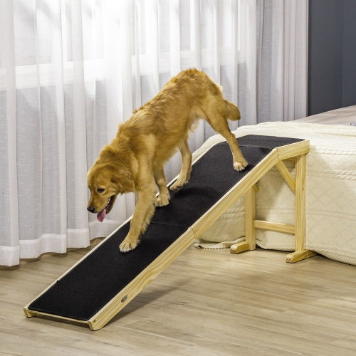 Pet Ramp for Dogs – Non-Slip Carpet Surface with Top Platform for Easy Access to Beds & Sofas
