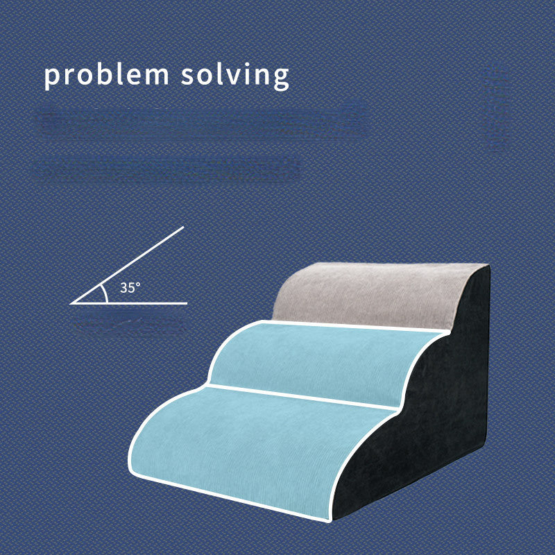 Home Pet Wave Dog Ramp Stairs – Anti-Slip Fabric, Wavy Design for Safe Climbing