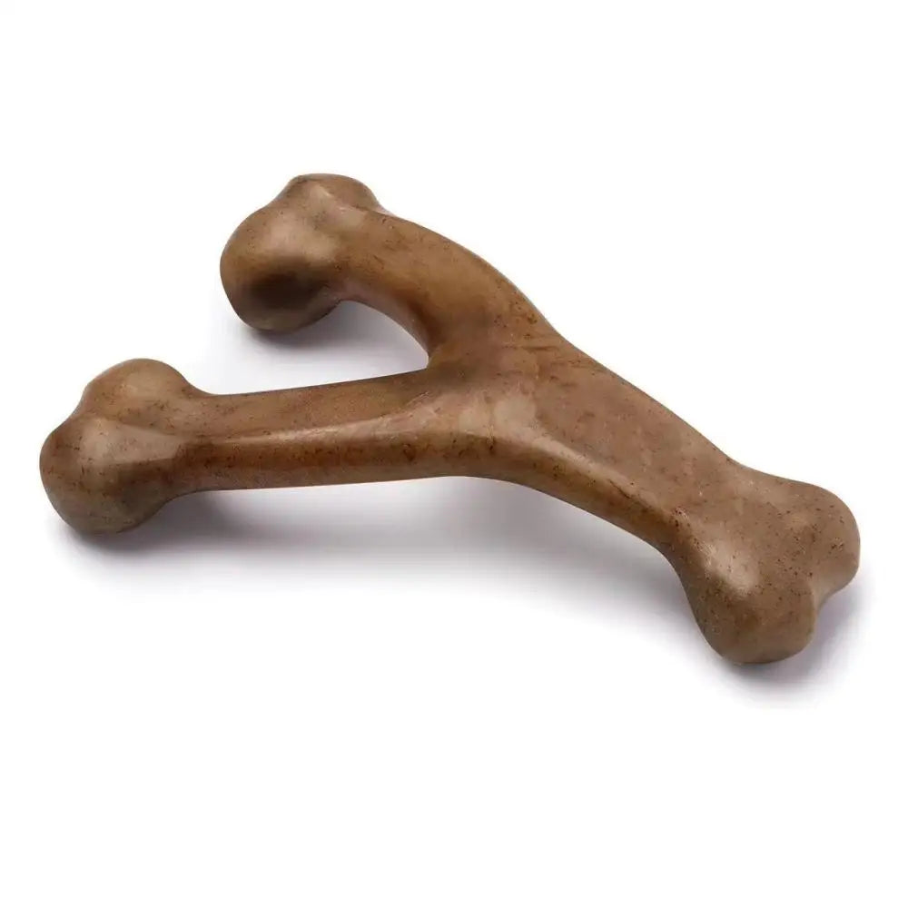 Wishbone Dog Chew Toy – Ultra Durable, Real Chicken Flavor, Made in USA