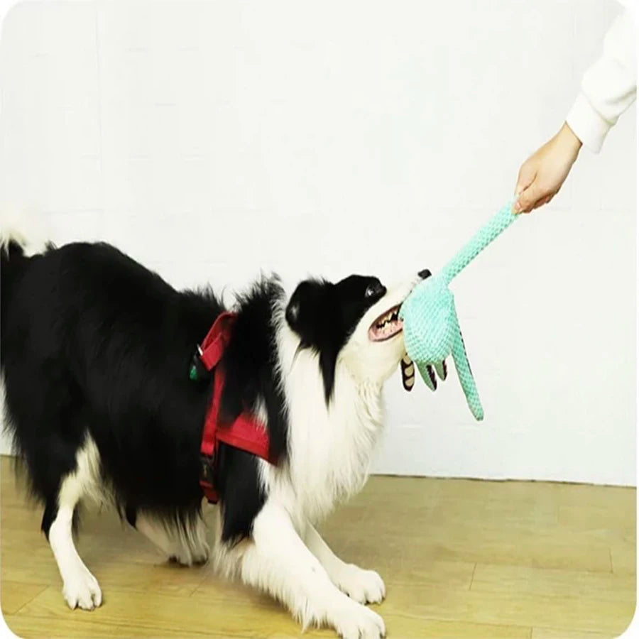 Dog Plush Octopus Toy – Interactive Squeaky Chew Toy for Small & Large Dogs
