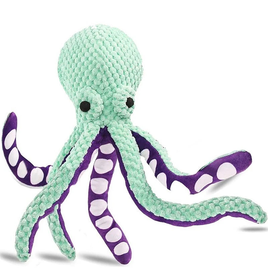 Dog Plush Octopus Toy – Interactive Squeaky Chew Toy for Small & Large Dogs