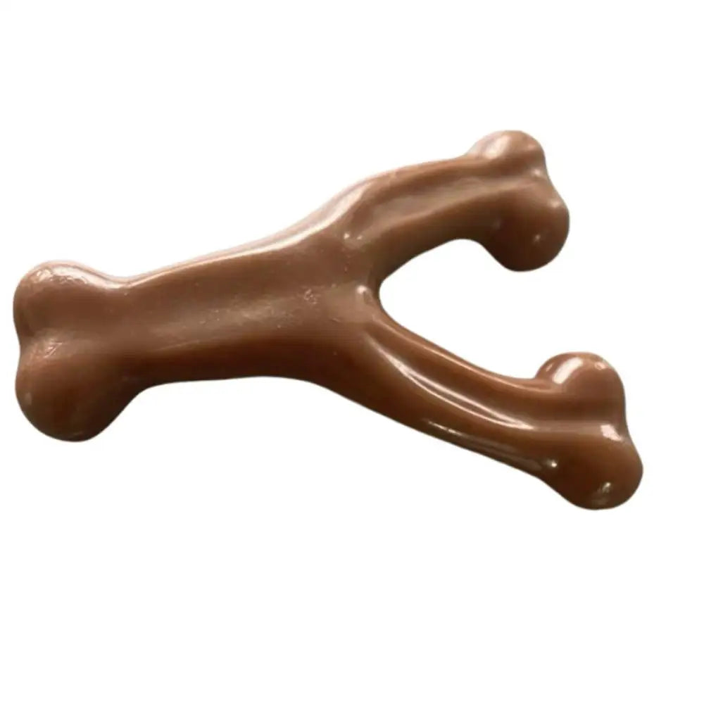 Wishbone Dog Chew Toy – Ultra Durable, Real Chicken Flavor, Made in USA