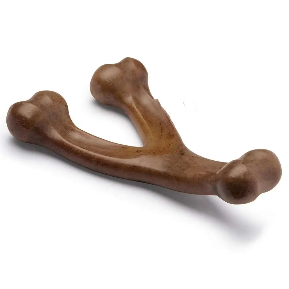 Wishbone Dog Chew Toy – Ultra Durable, Real Chicken Flavor, Made in USA