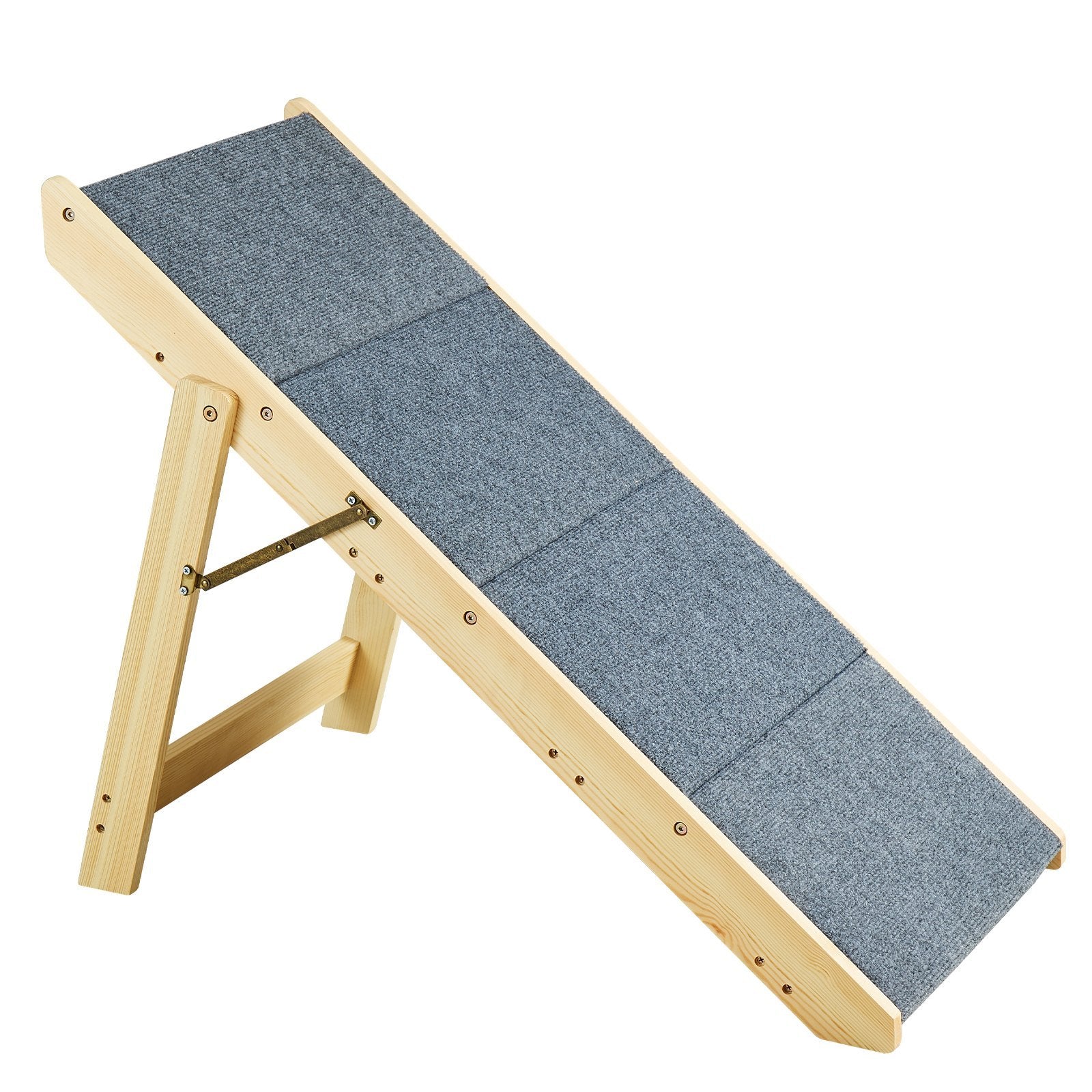 2-in-1 Foldable Wooden Pet Stairs & Ramp – 4-Step, Up to 150 lbs, Ideal for Beds, Sofas & Cars – Non-Slip, Space-Saving Dog/Cat Access