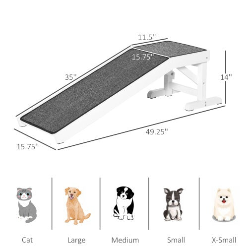 Pet Ramp for Dogs – Non-Slip Carpet with Top Platform, Ramp for Dog Bed & Sofa
