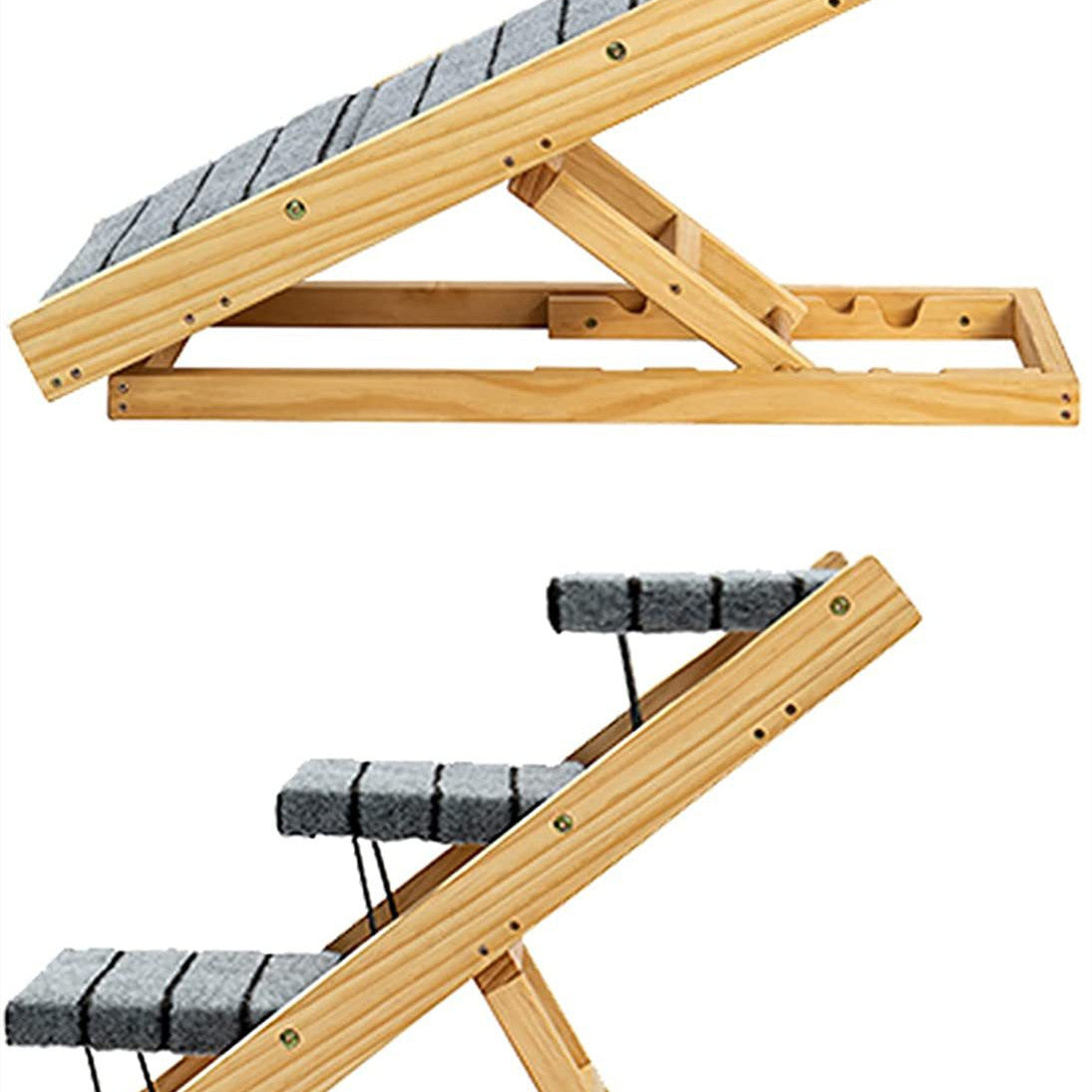 Foldable Car Pet Ramp Ladder – Multi-Step Dog & Cat Climbing Aid for SUVs & Trucks