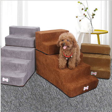 3-Step Indoor Pet Climbing Stairs – Non-Slip, Lightweight Steps for Dogs & Cats